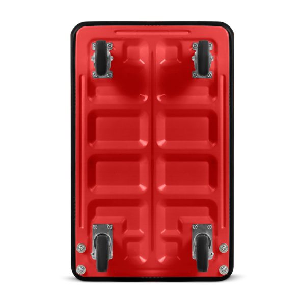 Kézikocsi, Humberg HM-505, fekete/piros, 72 x 83 x 43 cm, acél váz, csúszásgátló PVC platform, lehajtható fogantyú, teherbírás: 150 kg