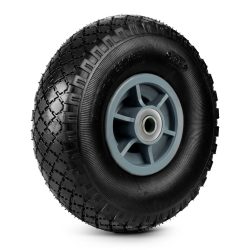   Talicska és kézikocsi kerék, Humberg HM-509, fekete, 26 cm átmérő, 7,5 cm szélesség, tengelyfurat: 17 mm, műanyag felni, belsővel, golyóscsapágyas