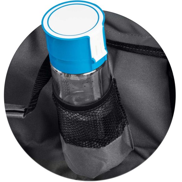 Strandkocsi, Humberg, HM-511, 80 l, fekete, 90 kg teherbírás, összecsukható, porszórt acél váz, kormányozható tengely