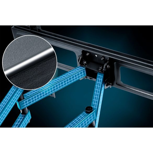 TV tartó konzol, fali, Humberg HM-882, fekete, 32"-70" méretig, dönthető és forgatható, 6-43 cm faltávolság, VESA 50 x 50–600 x 400, teherbírás: 45 kg