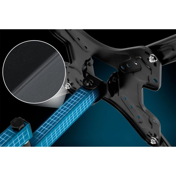 TV tartó konzol, fali, Humberg, fekete, 17"–56" méretig, dönthető és forgatható, 5,4-42,5 cm faltávolság, VESA 75 × 75–400 × 400, teherbírás: 30 kg