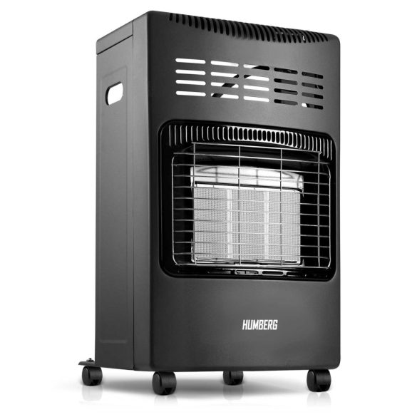 Gázos hősugárzó, Humberg HM-900, antracit, 4,2 kW, kerámia égő, piezo gyújtás, 3 fokozat, CO2- és borulásérzékelő, összecsukható