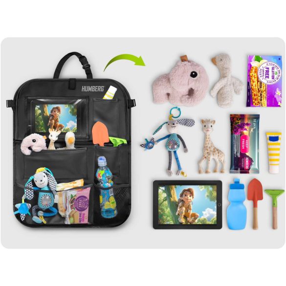 Autós üléstároló, Humberg HM-993, 61 x 47 cm, lehajtható asztallal, könnyen tisztítható