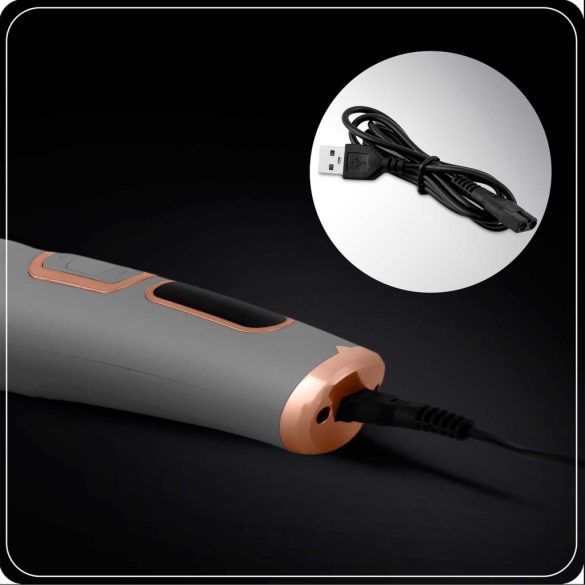 Akkumulátoros kisállat szőrnyírógép, Pethaus PH-100, szürke, 10 W, LCD kijelző, acél penge, 0,8-2,0 mm, Li-Ion 3,7 V, 3200 mAh, USB-C töltés