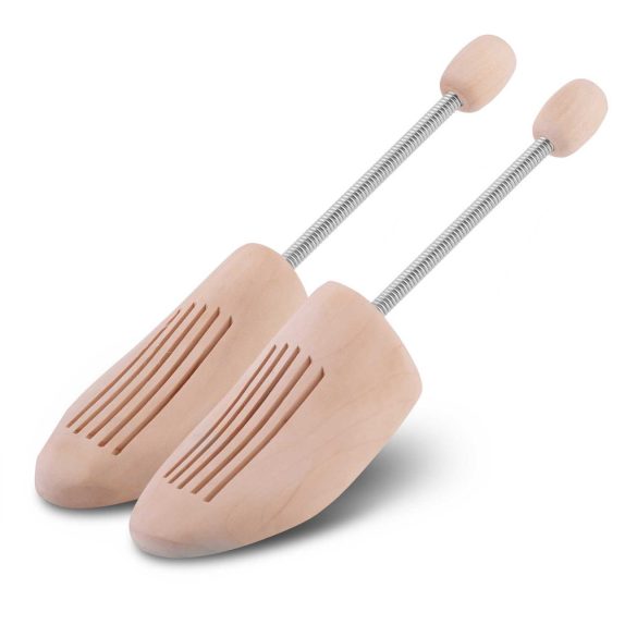 Cipőfa, Massido MAS-113, natúr fenyőfa, rugós szár, nedvszívó, formamegőrző, 42–43-as méret, 2 db