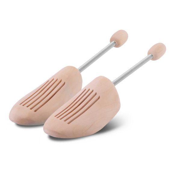 Cipőfa, Massido MAS-113, natúr fenyőfa, rugós szár, nedvszívó, formamegőrző, 42–43-as méret, 2 db