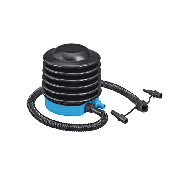 Lábpumpa, BESTWAY, fekete, 0,3 l/ciklus, 13 cm, 3 cserélhető fúvóka, felfújás és leeresztés funkció, rugalmas tömlővel (62147)