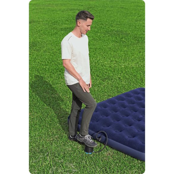 Lábpumpa, BESTWAY, fekete, 0,3 l/ciklus, 13 cm, 3 cserélhető fúvóka, felfújás és leeresztés funkció, rugalmas tömlővel (62147)