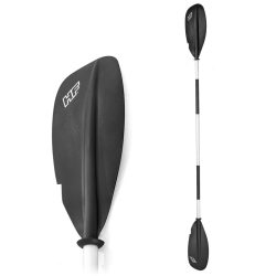   Evezőlapát, BESTWAY, ezüst/fekete, 230 cm, műanyag fej, alumínium rúd, kétoldalas, poliészter táskában (62174)