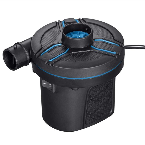 Elektromos pumpa, BESTWAY PowerTouch, fekete, 110 W, 220–240 V, 680 l/perc, 11,3 × 10,1 × 11 cm, 3 cserélhető fúvóka, felfújás és leeresztés funkció (62252)