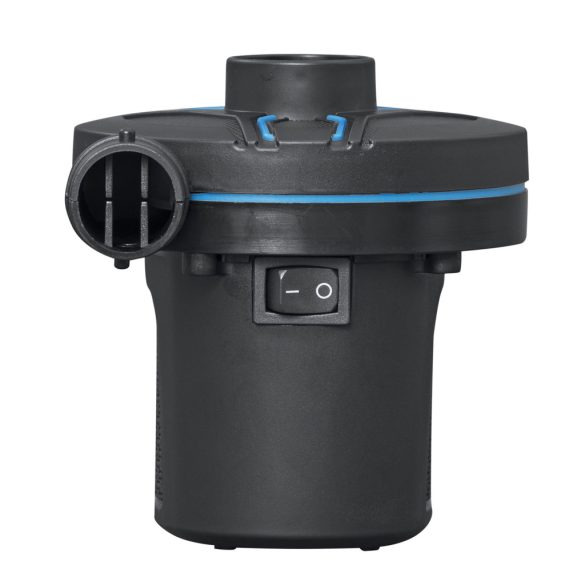 Elektromos pumpa, BESTWAY PowerTouch, fekete, 30 W, 220–12 V, 490 l/perc, 11,3 x 10,1 x 10,7 cm, 3 cserélhető fúvóka, felfújás és leeresztés funkció (62255)
