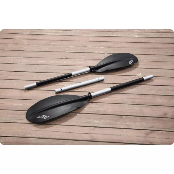 Felfújható kajak, BESTWAY Hydro-Force Ventura X2, türkiz, 330 x 86 cm (2 személyes), PVC, evezővel, pumpával, hordtáskával, javítótapasszal, kivehető ülésekkel, teherbírás: 200 kg (65052)