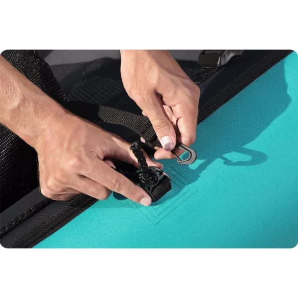 Felfújható kajak, BESTWAY Hydro-Force Ventura Eelite X1, türkiz, 280 x 86 cm (1 személyes), PVC, evezővel, pumpával, hordtáskával, teherbírás: 130 kg (65118)