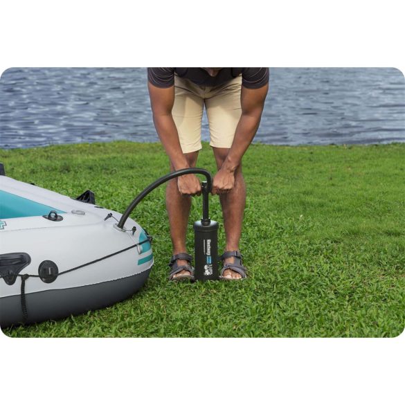 Felfújható gumicsónak, BESTWAY Hydro-Force Adventure X4, fehér, 315 x 165 cm (4 személyes), evezőkkel, pumpával, párnával, hordtáskával, javítótapasszal (65158)