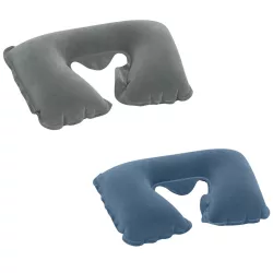   Felfújható utazópárna, BESTWAY, kék, 37 x 24 x 10 cm, velúr felületű, ergonomikus U-alakú (67006-03)