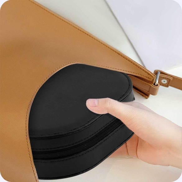 Ékszerdoboz, Massido MS-707, 16,5 x 12 x 5 cm, fekete, PU műbőr, zárható, könnyű, utazáshoz ideális, több rekesszel