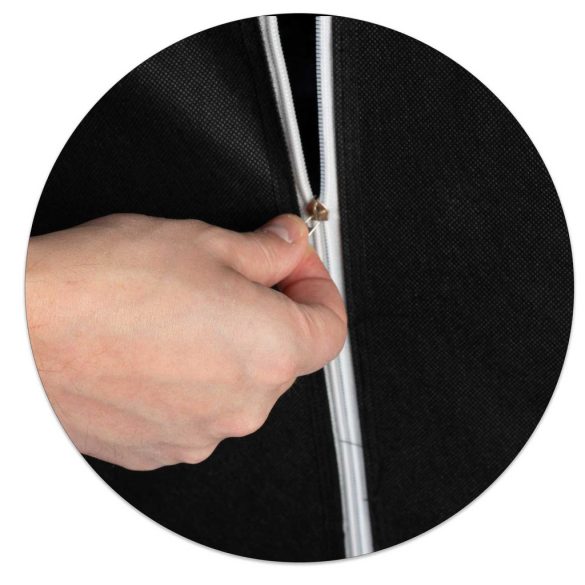 Műhelypolc védőhuzat, Massido, fekete, 180 x 90 x 40 cm állványokhoz, textil