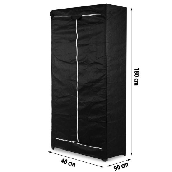 Műhelypolc védőhuzat, Massido, fekete, 180 x 90 x 40 cm állványokhoz, textil