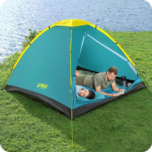 Kemping sátor, BESTWAY Cool Dome 2, türkiz, 205 x 145 x 100 cm, kétszemélyes, 300 mm vízállóság, szúnyoghálós, hordtáskával (68084)