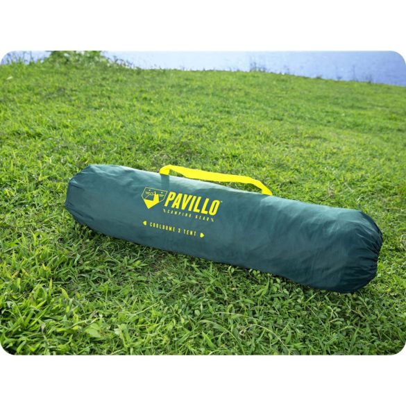 Kemping sátor, BESTWAY Cool Dome 2, türkiz, 205 x 145 x 100 cm, kétszemélyes, 300 mm vízállóság, szúnyoghálós, hordtáskával (68084)