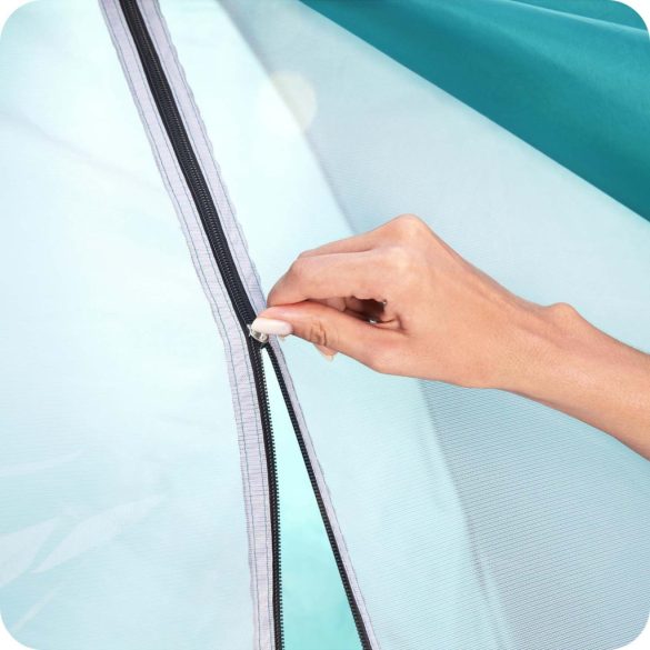 Kemping sátor, BESTWAY Cool Dome 2, türkiz, 205 x 145 x 100 cm, kétszemélyes, 300 mm vízállóság, szúnyoghálós, hordtáskával (68084)