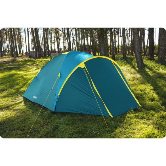 Kemping sátor, BESTWAY Activeridge Ridge 4, türkiz, 210 x 240 x 130 cm, 4 személyes, vízálló, szúnyoghálós, szellőzőrendszerrel, hordtáskával (68091)