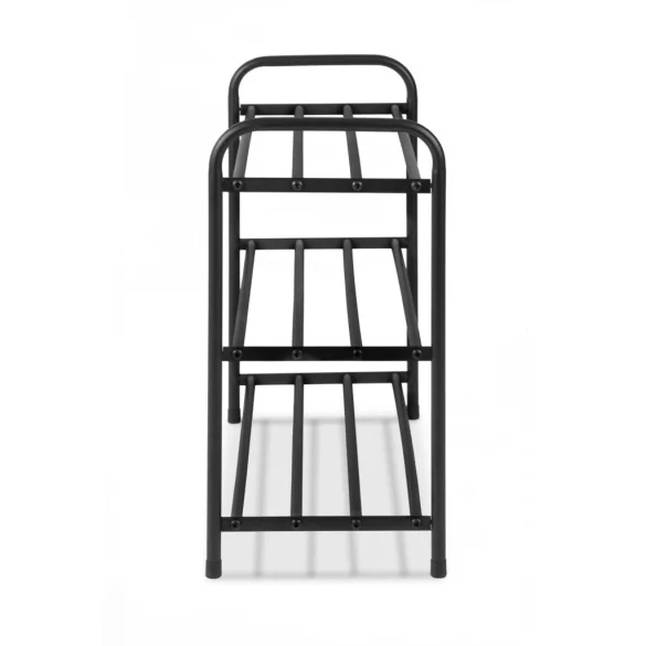 Cipőtároló, Massido MS-868, fekete, 66 x 26 x 53 cm, acél keret, acél keret, három szint
