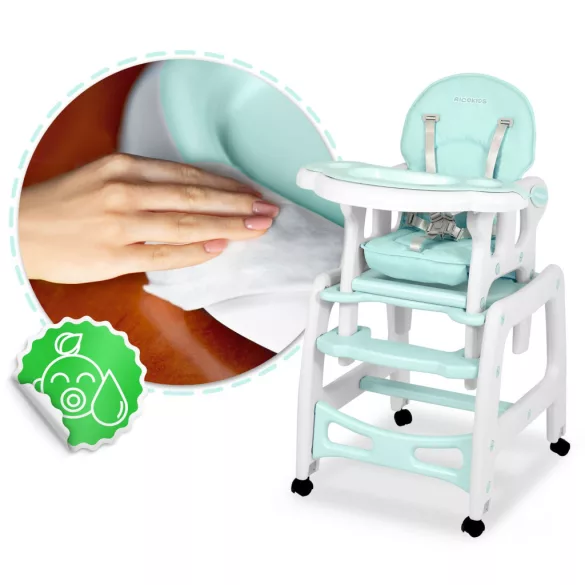 Etetőszék tálca, Ricokids Sinco, türkiz, 61 x 35,5 cm, levehető, könnyen tisztítható