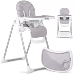   Etetőszék, Ricokids Tulo, lila, összecsukható, állítható, levehető tálcával, 5 pontos biztonsági öv, 2 kerekes láb, lábtartó, teherbírás: 15 kg