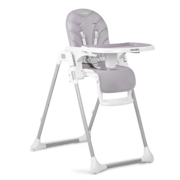 Etetőszék, Ricokids Tulo, lila, összecsukható, állítható, levehető tálcával, 5 pontos biztonsági öv, 2 kerekes láb, lábtartó, teherbírás: 15 kg