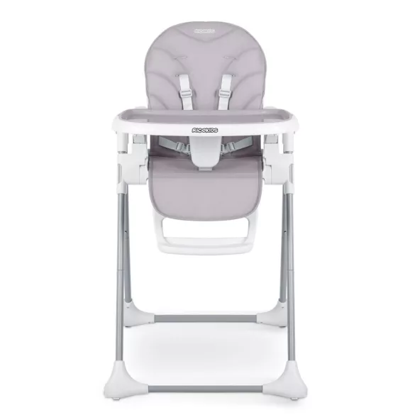 Etetőszék, Ricokids Tulo, lila, összecsukható, állítható, levehető tálcával, 5 pontos biztonsági öv, 2 kerekes láb, lábtartó, teherbírás: 15 kg