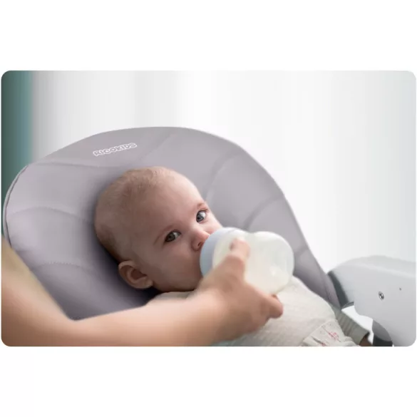 Etetőszék, Ricokids Tulo, lila, összecsukható, állítható, levehető tálcával, 5 pontos biztonsági öv, 2 kerekes láb, lábtartó, teherbírás: 15 kg