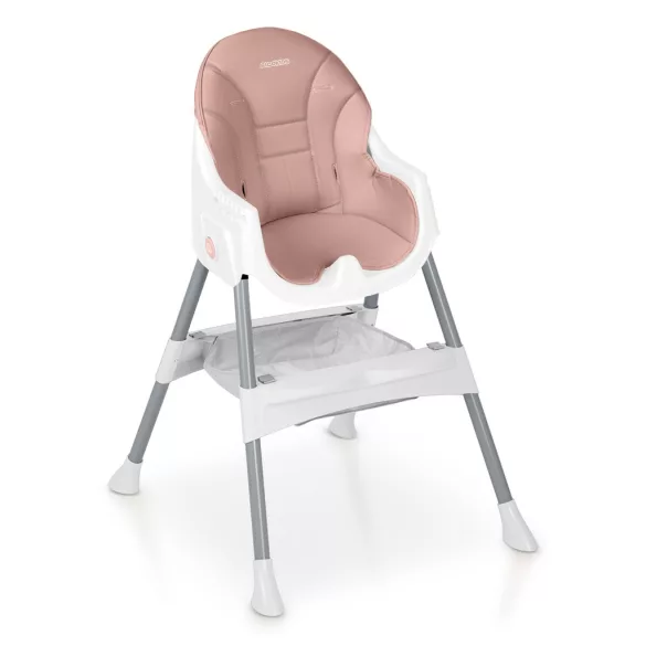 Etetőszék, Ricokids Mani, rózsaszín, állítható, levehető tálcával, 5 pontos biztonsági öv, tárolókosárral, teherbírás: 15 kg