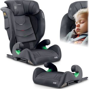 Autósülés, Nukido Louis Soft, szürke, 15–36 kg / 100–150 cm, Isofix, i-Size (ECE R129), 12 fokozatú fejtámla, 2 fokozatú döntés, mosható huzat, oldalsó védelem