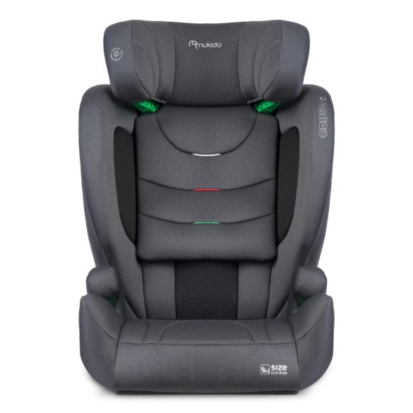 Autósülés, Nukido Louis Soft, szürke, 15–36 kg / 100–150 cm, Isofix, i-Size (ECE R129), 12 fokozatú fejtámla, 2 fokozatú döntés, mosható huzat, oldalsó védelem