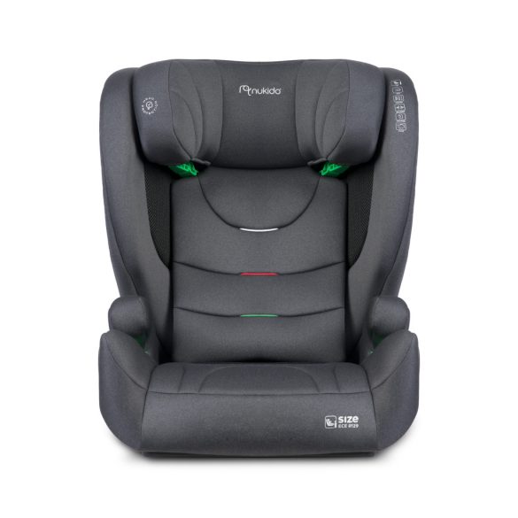 Autósülés, Nukido Louis Soft, szürke, 15–36 kg / 100–150 cm, Isofix, i-Size (ECE R129), 12 fokozatú fejtámla, 2 fokozatú döntés, mosható huzat, oldalsó védelem