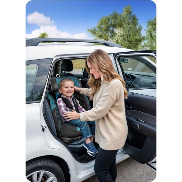 Autósülés, Nukido Prestige Line, kék, 0–36 kg / 40-150 cm, Isofix, i-Size (ECE R129), 12 fokozatú fejtámla, 5 fokozatú döntés, csecsemőbetét, 360°-ban fordítható