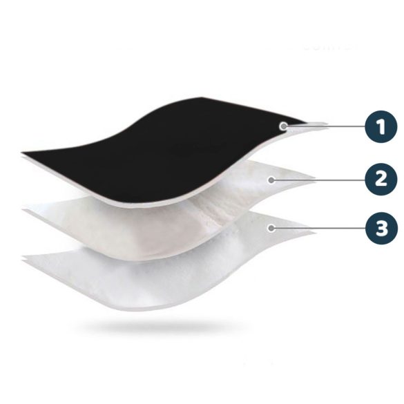 Babakocsi hálózsák, Ricokids Elmi, fekete, 95 x 48 cm, babakocsihoz és szánkóhoz, légáteresztő, lyukak a biztonsági öveknek, mosható