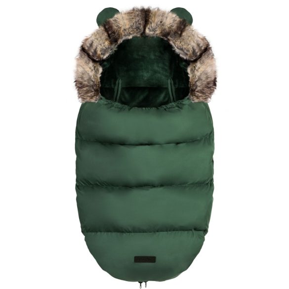 Babakocsi hálózsák, Ricokids Elmi, khaki, 95 x 48 cm, babakocsihoz és szánkóhoz, légáteresztő, lyukak a biztonsági öveknek, mosható