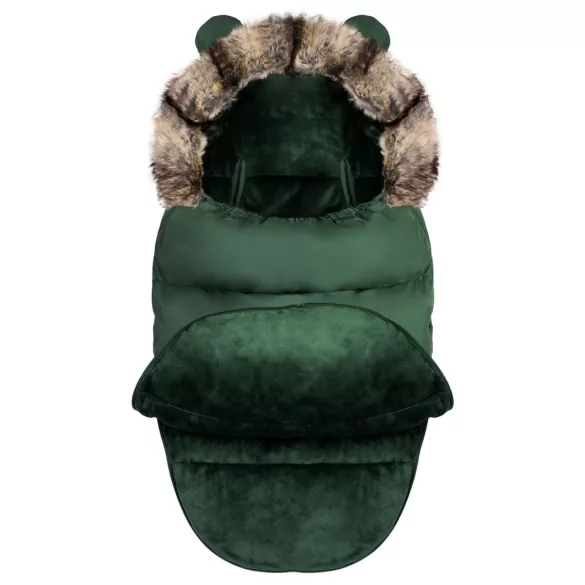 Babakocsi hálózsák, Ricokids Elmi, khaki, 95 x 48 cm, babakocsihoz és szánkóhoz, légáteresztő, lyukak a biztonsági öveknek, mosható