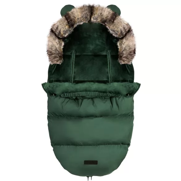 Babakocsi hálózsák, Ricokids Elmi, khaki, 95 x 48 cm, babakocsihoz és szánkóhoz, légáteresztő, lyukak a biztonsági öveknek, mosható