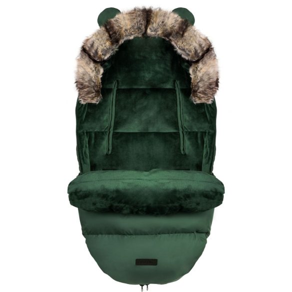 Babakocsi hálózsák, Ricokids Elmi, khaki, 95 x 48 cm, babakocsihoz és szánkóhoz, légáteresztő, lyukak a biztonsági öveknek, mosható