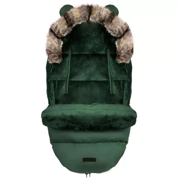 Babakocsi hálózsák, Ricokids Elmi, khaki, 95 x 48 cm, babakocsihoz és szánkóhoz, légáteresztő, lyukak a biztonsági öveknek, mosható