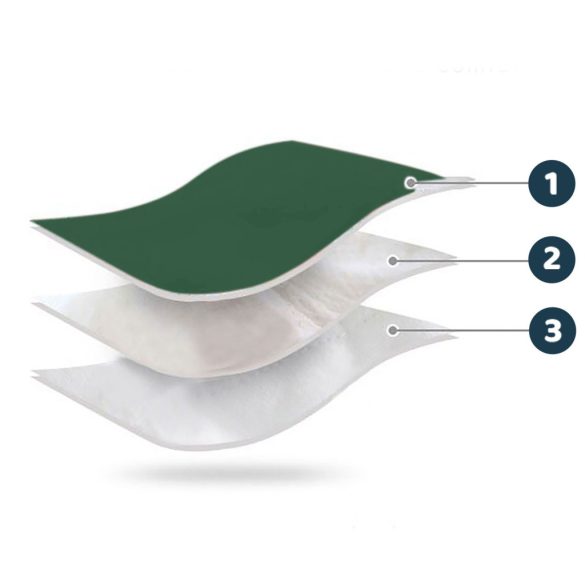 Babakocsi hálózsák, Ricokids Elmi, khaki, 95 x 48 cm, babakocsihoz és szánkóhoz, légáteresztő, lyukak a biztonsági öveknek, mosható