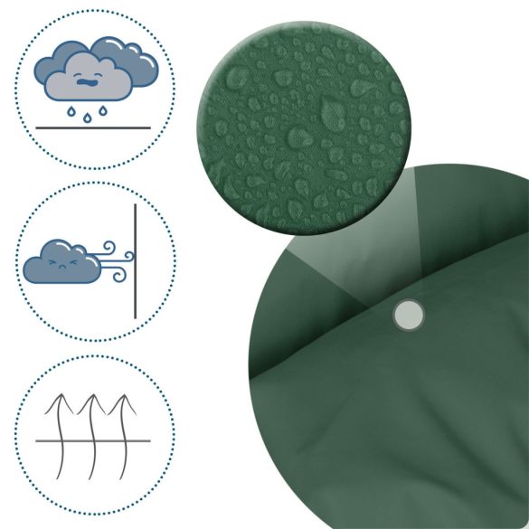 Babakocsi hálózsák, Ricokids Elmi, khaki, 95 x 48 cm, babakocsihoz és szánkóhoz, légáteresztő, lyukak a biztonsági öveknek, mosható