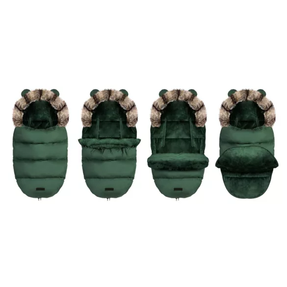 Babakocsi hálózsák, Ricokids Elmi, khaki, 95 x 48 cm, babakocsihoz és szánkóhoz, légáteresztő, lyukak a biztonsági öveknek, mosható