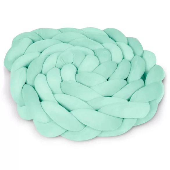 Rácsvédő kiságyba, Ricokids, zöld, 300 x 11,5 cm, kék-szürke, antiallergén, mosható, puha tapintású