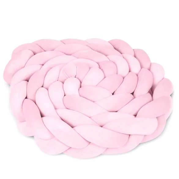 Rácsvédő kiságyba, Ricokids, rózsaszín, 300 x 11,5 cm, kék-szürke, antiallergén, mosható, puha tapintású