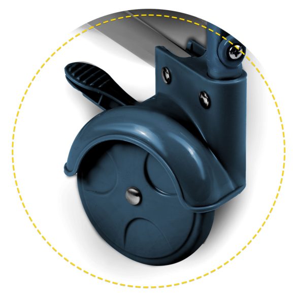 Utazó gyerekágy, Ricokids RK-240, sötétkék, 125 x 65 cm, magasság: 78 cm, levehető oldalsó bejárat, 2 fékezhető kerék, összecsukható, matraccal, teherbírás: 15 kg