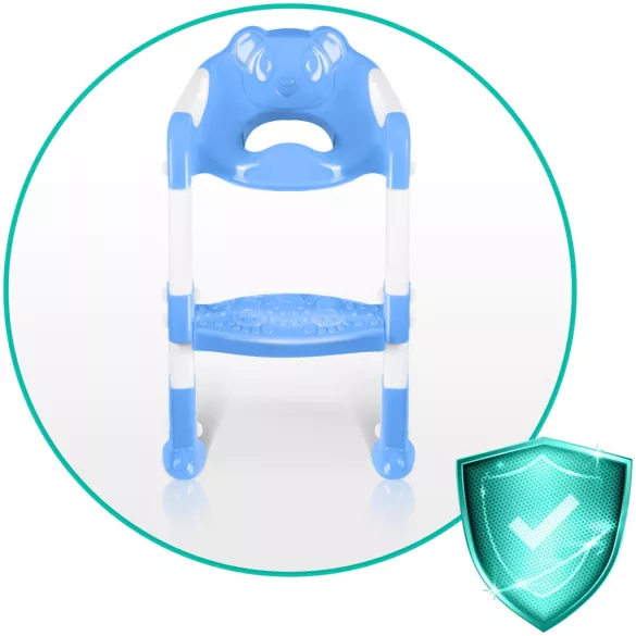 Gyerek WC-ülőke, Ricokids 729100, kék/fehér, koala mintás, magasság: 61–70 cm, összecsukható, levehető létrával, csúszásgátló lábakkal, teherbírás: 50 kg